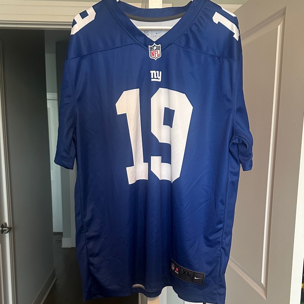 New York Giants Nike Royal Blue Jersey with White Number 19 Kenny Golladay